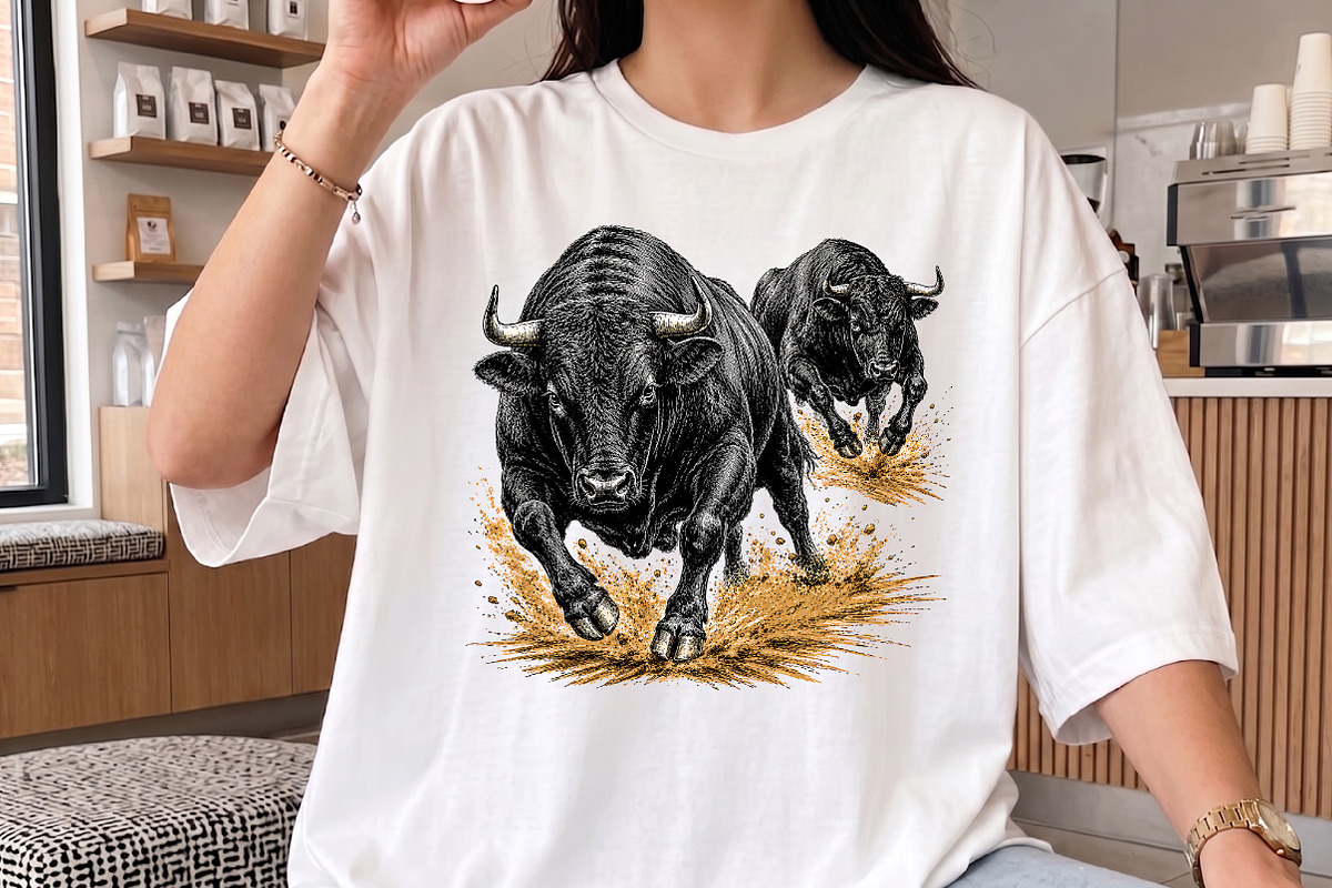Furious Running Black Bull PNG, an Object Illustration by Libby Wishes (Photo 3 of 4)