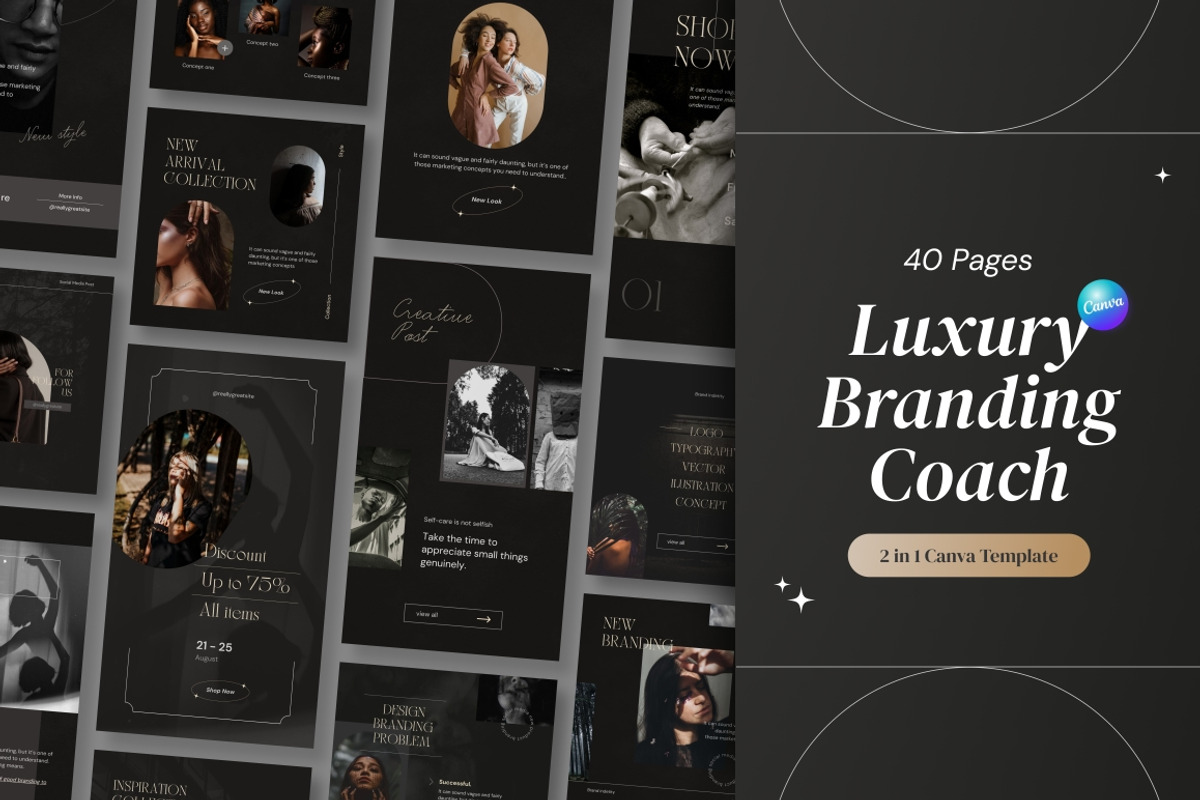 Luxury Branding Coach Canva Template, a Social Media Template by Brandearth RRGraph (Photo 1 of 8)