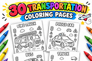 Transportation Coloring Book for Kid, an Education Illustration by Mohammad Sarfaraz (Thumbnail 14 of 17)