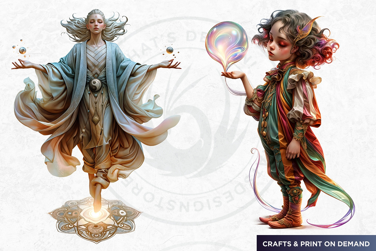 Mystic Dreamweaver Clipart Set, a Person Illustration by ThatsDesign Art (Photo 6 of 9)