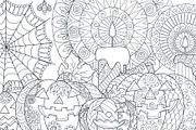 14 Halloween coloring pages, an Animal Illustration by Somjai King (Thumbnail 5 of 15)