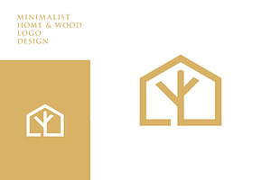 Minimalist home&wood logo design, a Branding & Logo Template by miracle05