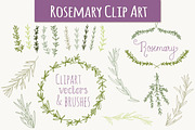 Rosemary Clip Art & Vectors, a Graphic by The Pen and Brush (Thumbnail 1 of 4)