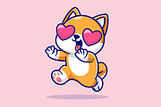 Cute Shiba Inu Dog Fall In Love, an Animal Illustration by Catalyst Labs (Thumbnail 3 of 3)