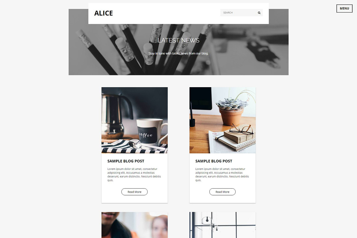 Alice: Classy Website Template, a HTML Template by Devero (Photo 8 of 10)