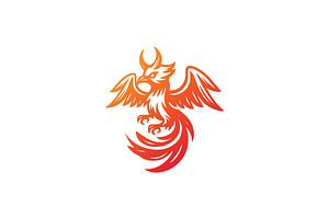 Flying Phoenix Eagle Falcon Logo, a Branding & Logo Template by funpixel