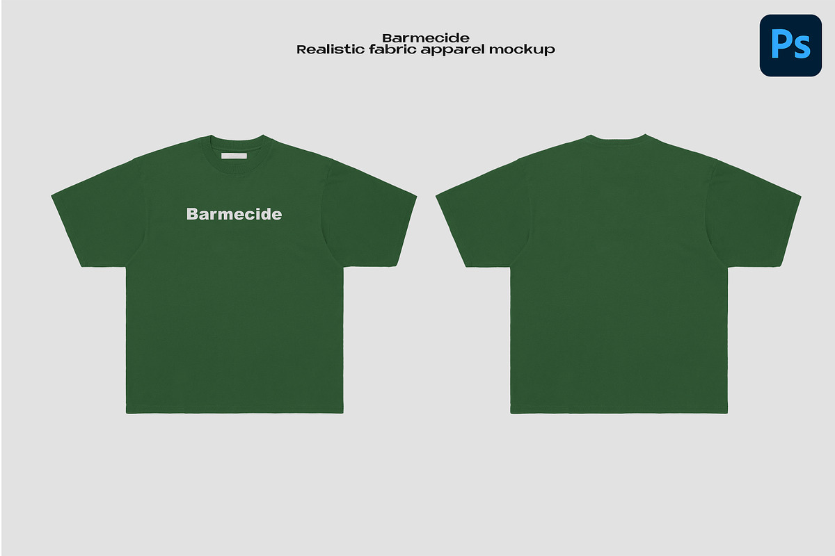 Heavy weight t-shirt mockup, a Shirt Mockup by Barmecide Mockup Studio (Photo 1 of 3)