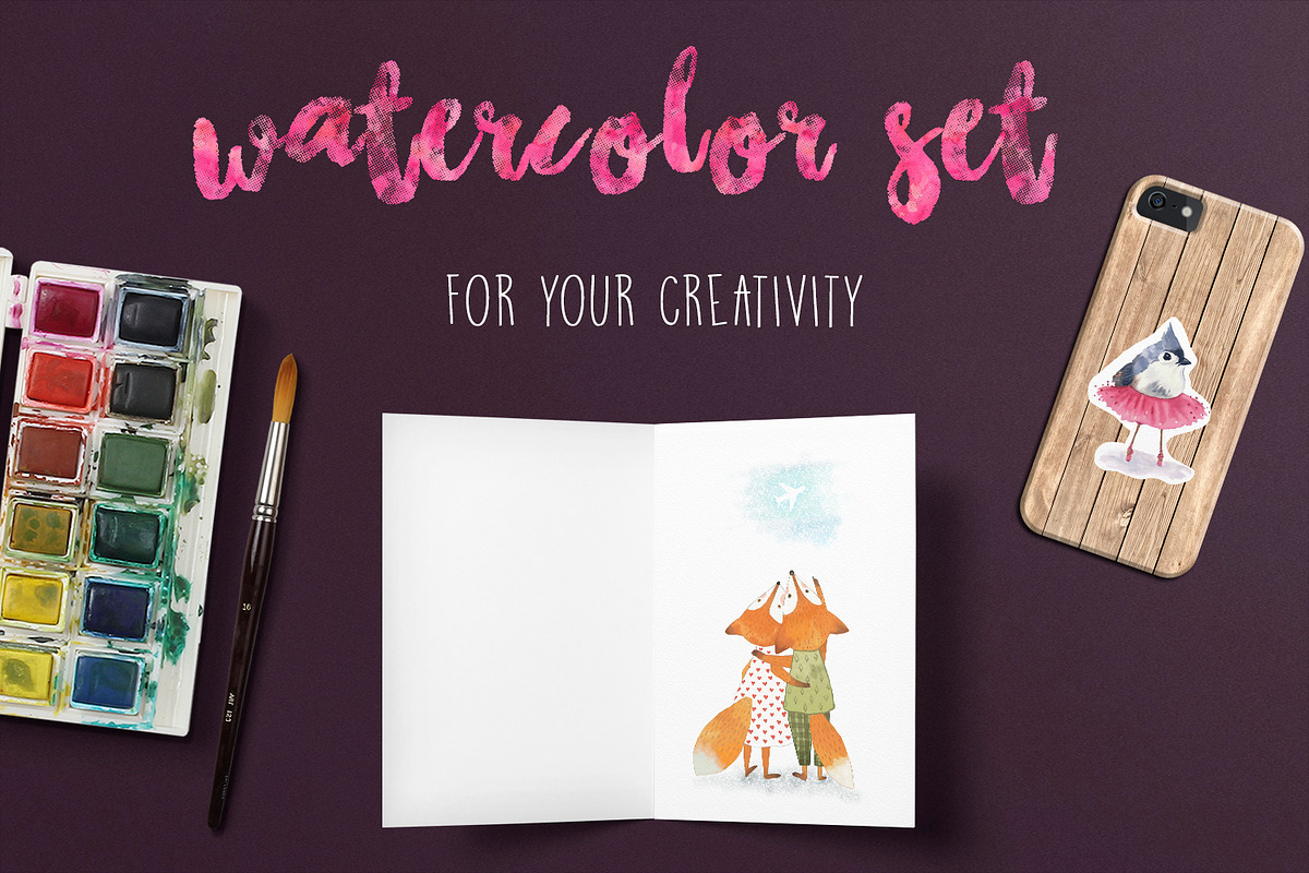 Watercolor set, an Illustration by marina.nazarova (Photo 1 of 2)