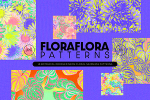 Neon Floral Maximalist Patterns