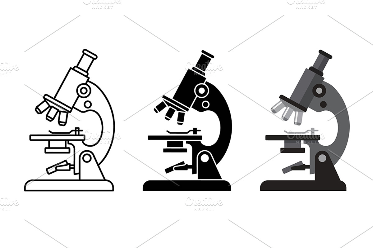 Microscope Laboratory Vector Set, an Object Graphic by Artonix (Photo 2 of 3)