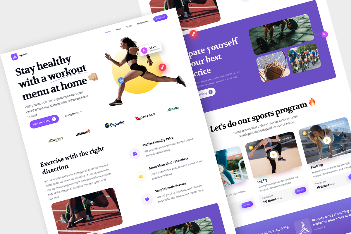 Sport Landing Page Website Template, a Landing Page Template by Minialis (Photo 2 of 2)
