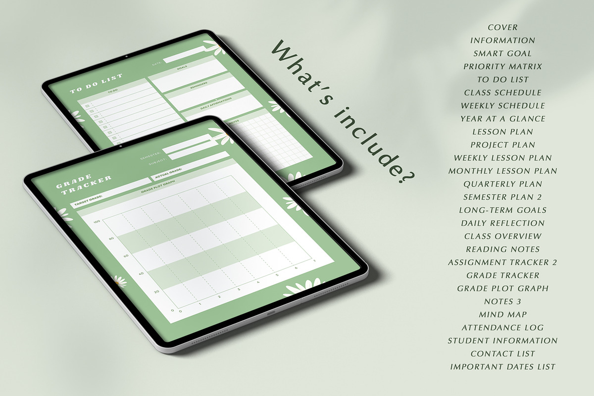 Teacher Planner Canva Template, a Brochure Template by Hazel Home (Photo 2 of 6)