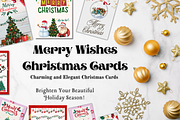 Merry Wishes Christmas Cards Canva, a Card Template by WynterLife Studio (Thumbnail 1 of 4)