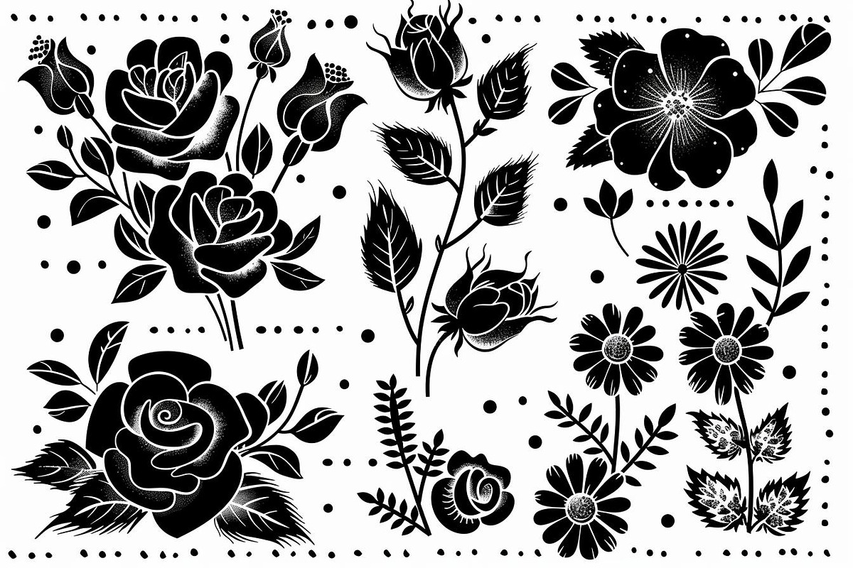 floral pattern large roses, an Illustration by Amazin_art (Photo 14 of 17)