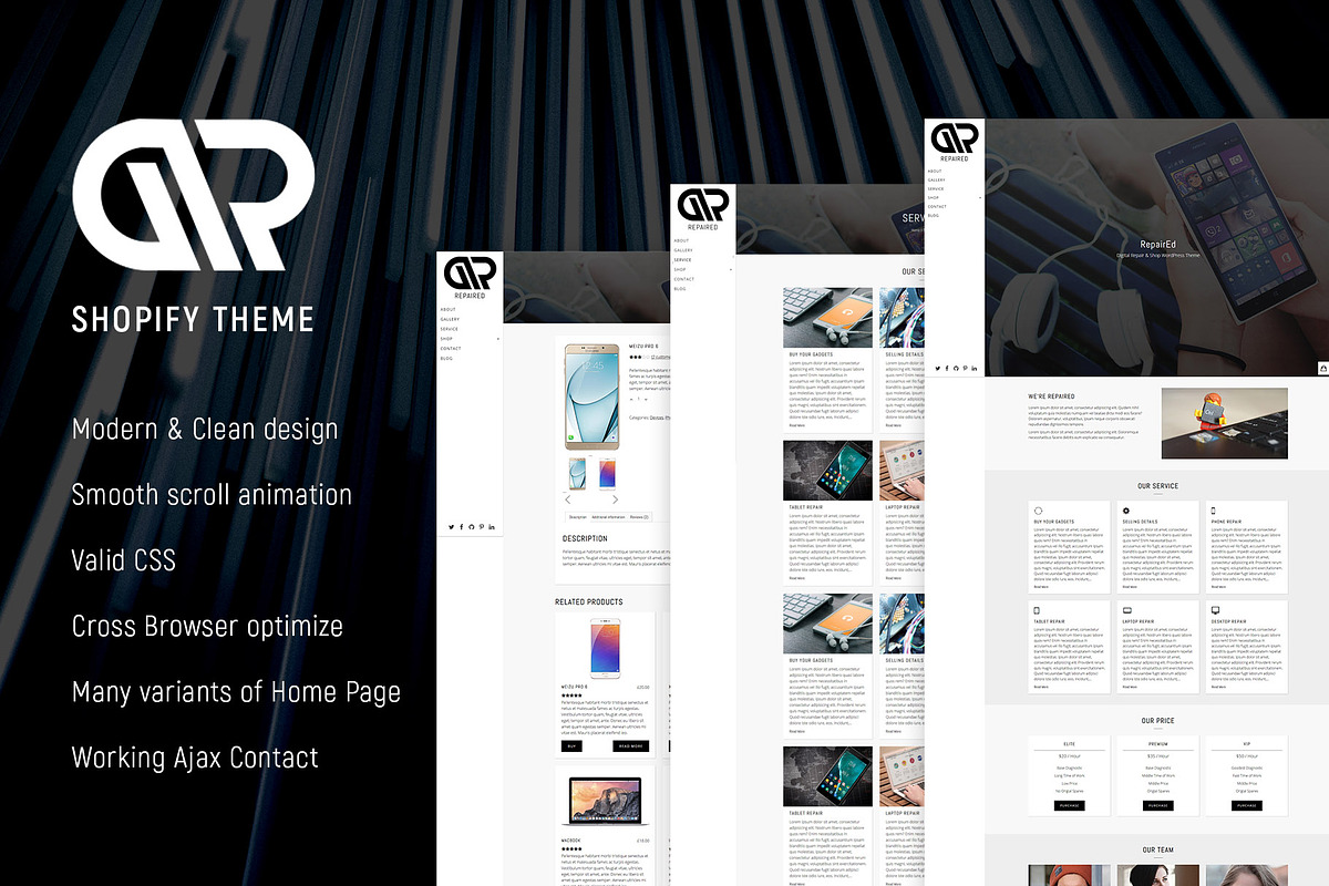 RepairEd Shopify Theme, a Templates & Theme by NetGon_Tech's Shop