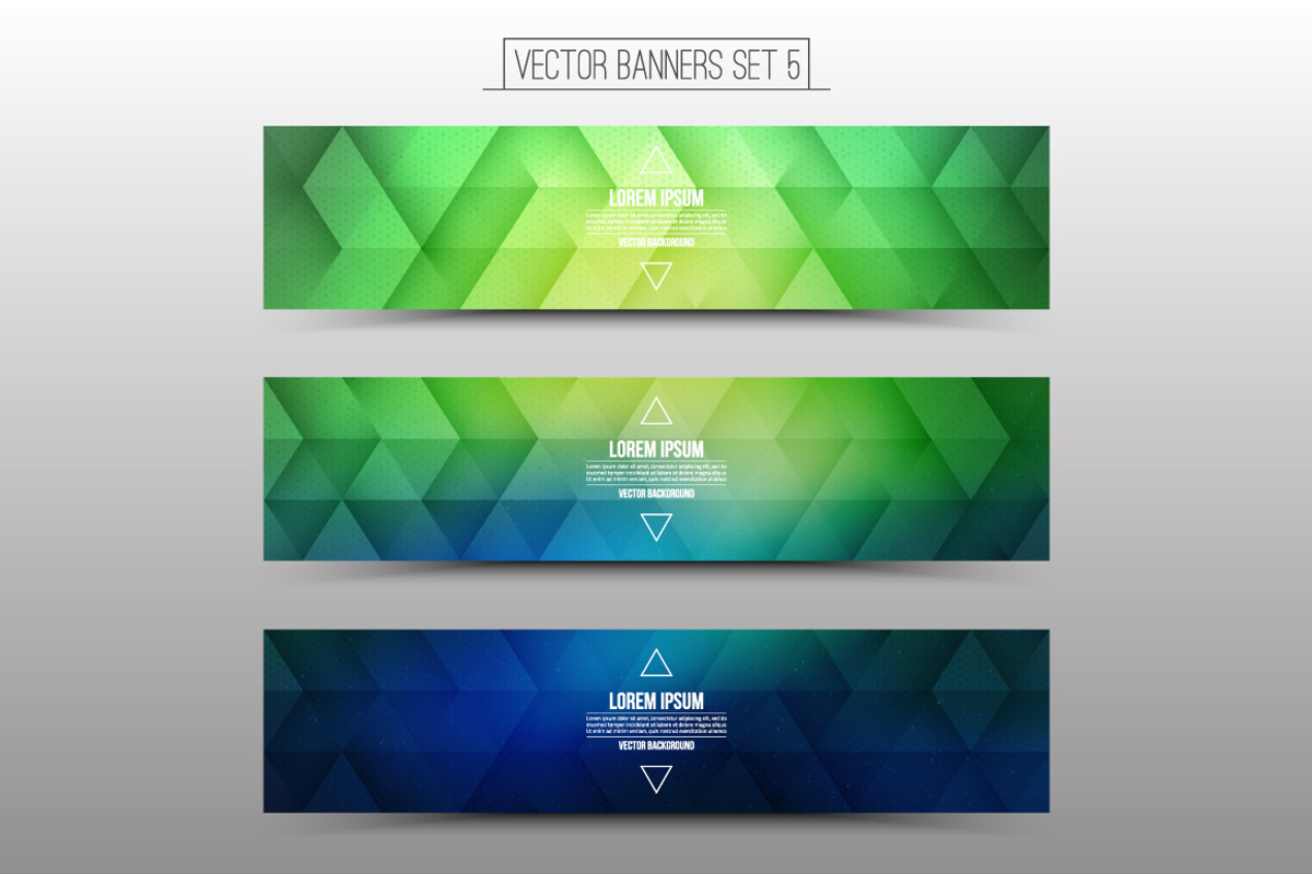 Geometrical Vector Web Banners, an UI Kit Template by yamonstro (Photo 4 of 4)