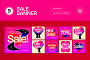 Pink Bold Valentine Sale Banner, an UI Kit Template by graphicook (Thumbnail 1 of 4)