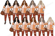 Autumn Girls Clipart, a Person Illustration by GlamArtZhanna (Thumbnail 4 of 5)