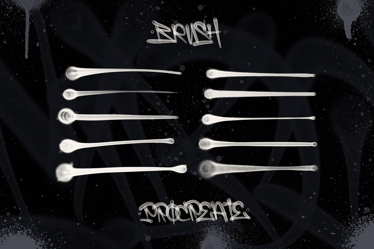 Brush graffiti flares Procreate, a Brush Add-On by AspekHndz (Photo 3 of 5)