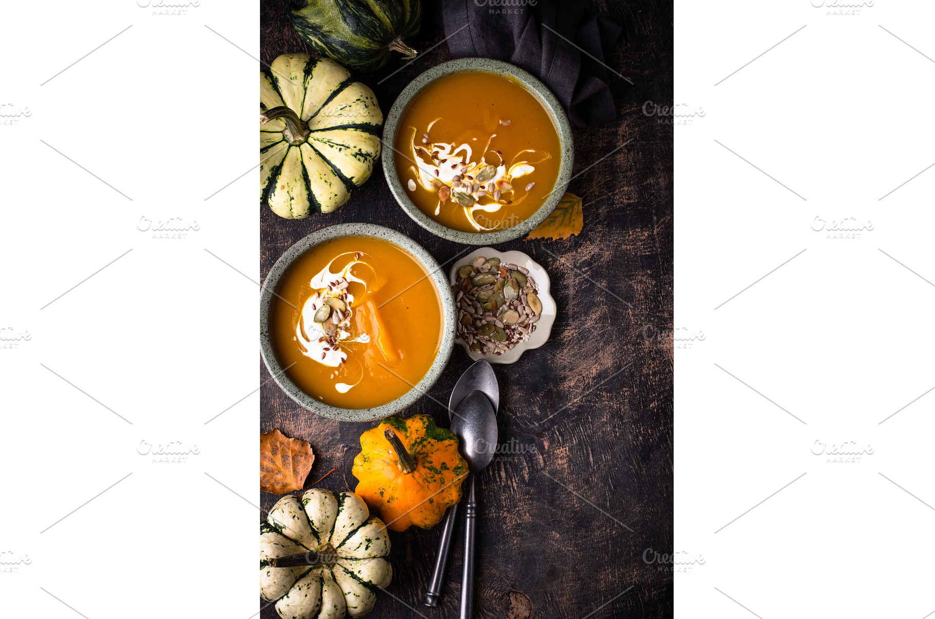 Vegetarian autumn pumpkin cream soup, a Food & Drink Photo by Yulia Furman