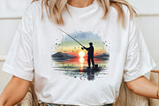 Fisherman Aesthetic Watercolor PNG, an Illustration by Pixels.Craft (Thumbnail 6 of 7)
