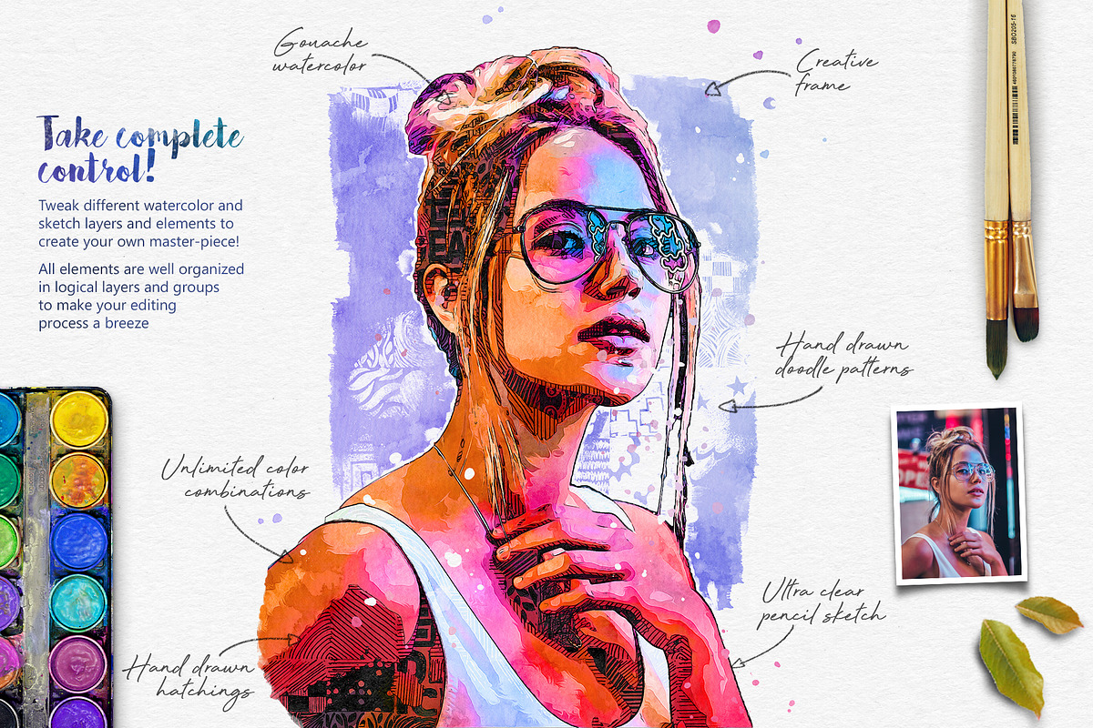 Illustration Sketch PS Action, an Action Add-On by IndWorks Design (Photo 5 of 10)