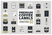 Premium Coffee Labels, a Branding & Logo Template by Rich Graphic (Thumbnail 1 of 6)