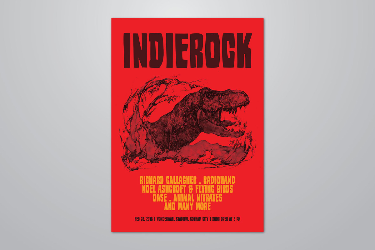 Hand Drawn Tyrannosaurus Flyer, a Flyer Template by ashenterprise (Photo 1 of 3)