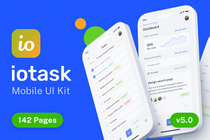 IOTask Mobile UI Kit For SaaS Apps