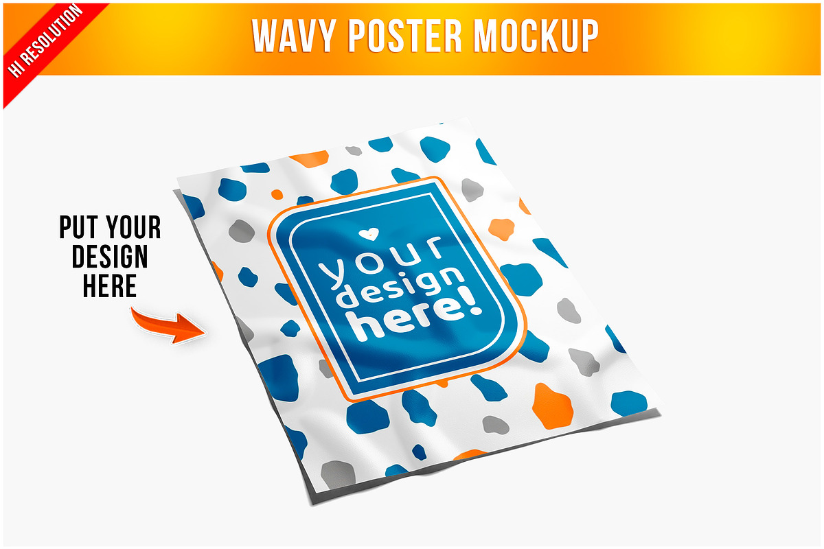 Wavy Poster PSD, a Product Mockup by Bruno's Shop (Photo 1 of 3)