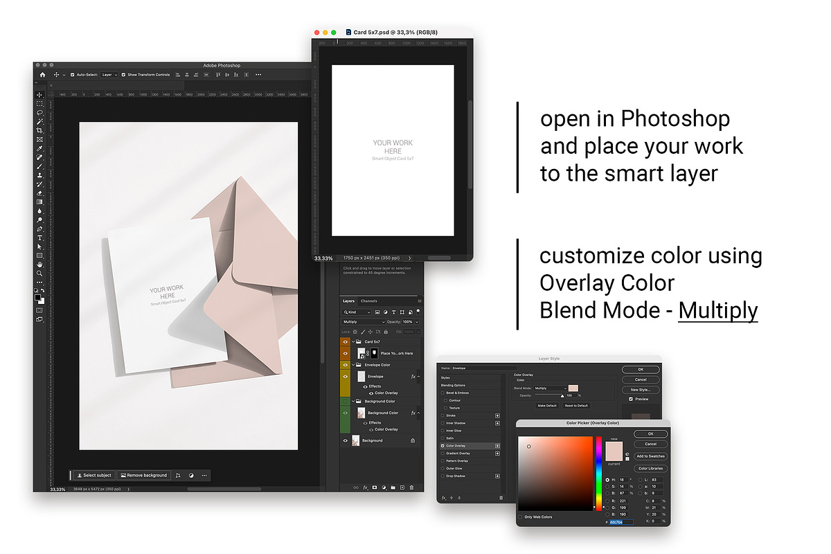Customizable Card Mockup 5x7 8e b32, an Advertising Mockup by PawMockups 2 (Photo 6 of 12)