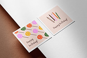 Happy birthday cards designs set, an Object Illustration by Good Studio (Thumbnail 14 of 17)