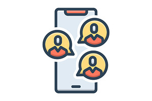 Social group color icon, a Duotone Icon by Creative priyanka