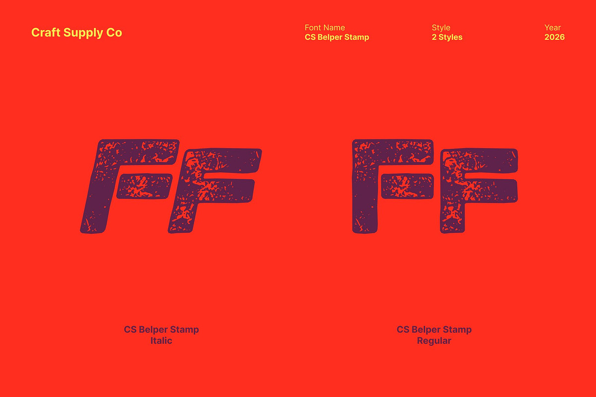 CS Belper Stamp, a Sans Serif Font by Craft Supply Co. (Photo 3 of 8)