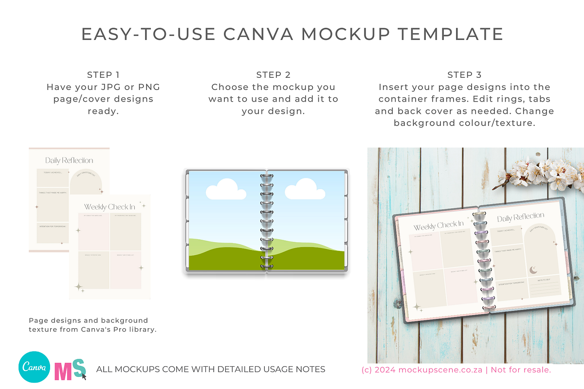 Big Happy Planner Canva Mockup, a Books & Magazine Mockup by Mockup Scene (Photo 3 of 12)
