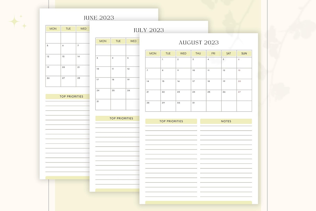 Monthly Planner, a Stationery Template by CreativeBundlex (Photo 3 of 4)