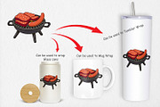 BBQ Grill Clipart, a Graphic by Artnoy (Thumbnail 4 of 5)