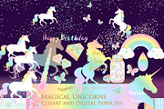 Magical Unicorns, Einhorn, Rainbow, an Illustration by Mia's Graphic Design (Thumbnail 4 of 10)