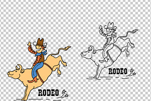 Cowboy Rodeo Bull Clipart Svg Png