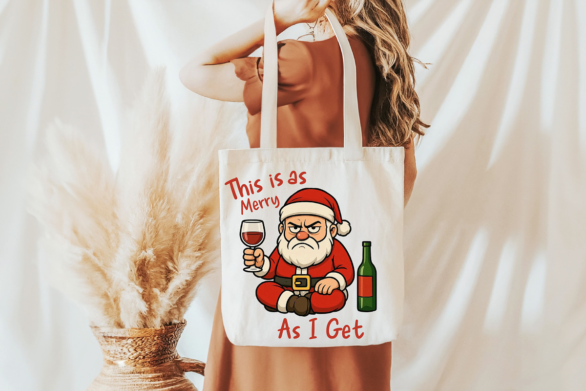 Funny Santa Claus This Is As Merry P, an Illustration by Daily.Designs (Photo 3 of 5)