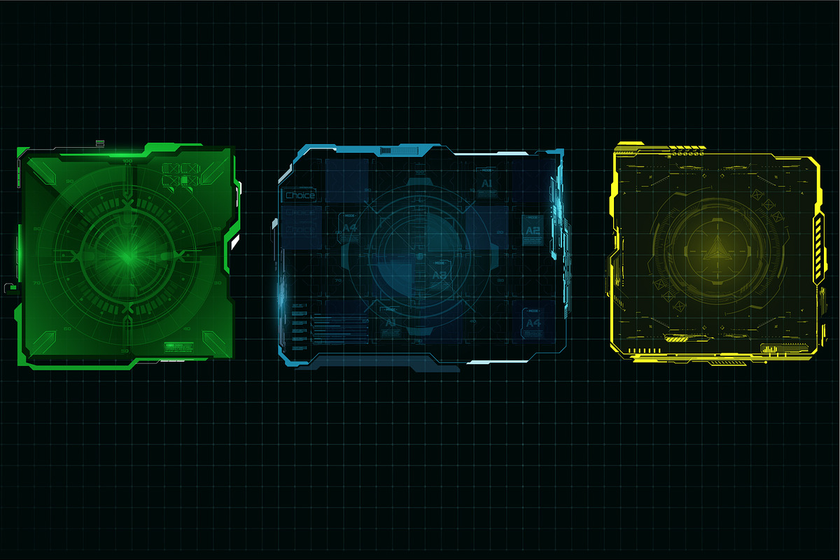 Futuristic HUD, FUI, Virtual Interface
