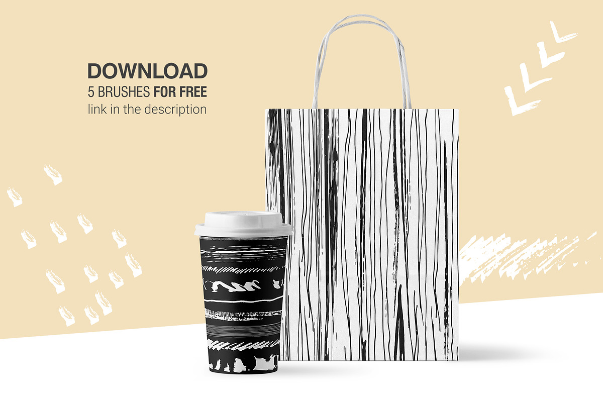 135 Vector Brushes for Illustrator, a Brush Add-On by Struvictory.art (Photo 6 of 7)