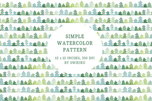 Cheerful Seamless Watercolor Pattern