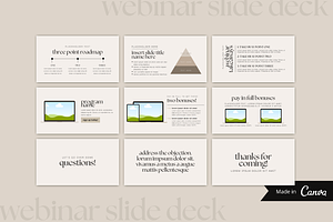 Webinar Slide Deck Canva Templates