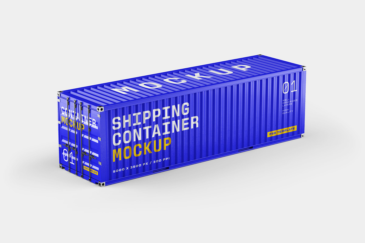 Shipping Container Mockup Set, a Packaging Mockup by mockupatelier (Photo 8 of 12)
