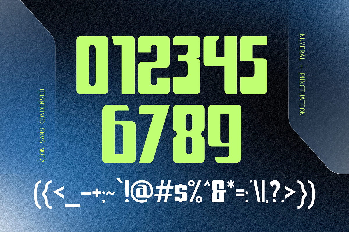 Vion - Modern Condensed Extrude Logo, a Sans Serif Font by Illushvara Design (Photo 10 of 11)