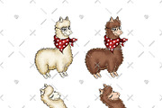 Alpaca Cliparts, an Illustration by Phantasia Design (Thumbnail 6 of 8)