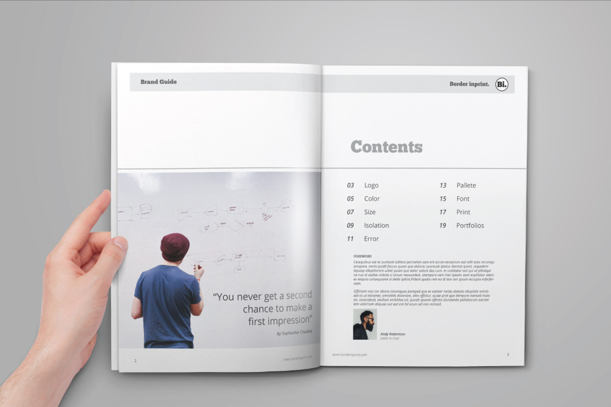Brand Guidelines Template, a Brochure Template by voryu (Photo 2 of 7)