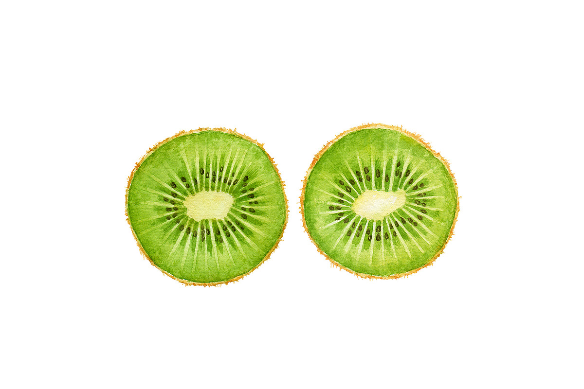 Watercolor fruit&vegetable slices, a Food Illustration by Katya Zlobina (Photo 7 of 14)