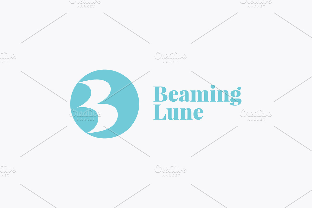 Beaming Lune logo design, a Branding & Logo Template by MuzaInspires (Photo 2 of 5)